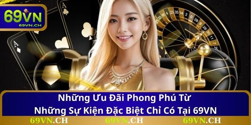 Những ưu đãi phong phú từ những sự kiện đặc biệt chỉ có tại 69VN